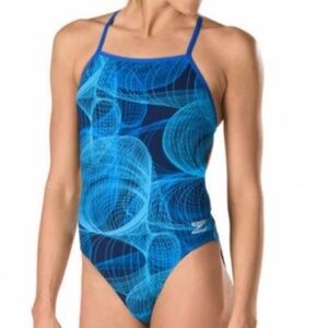 Speedo Endurance+ Cyclone One Piece Swimsuit Sz 28 NWT